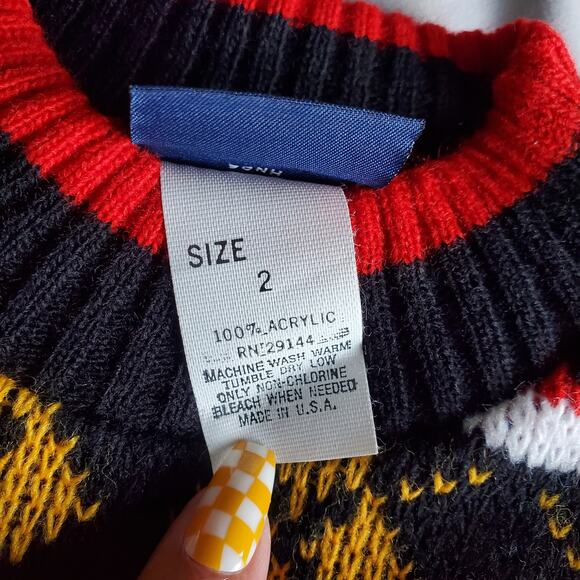 Rare VTG 90s Honors Scotty Dog & Hearts Knit Sweater Sz Small by Honors - Picture 4 of 5